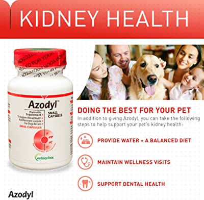 Vetoquinol Azodyl Kidney Health Supplement for Dogs & Cats