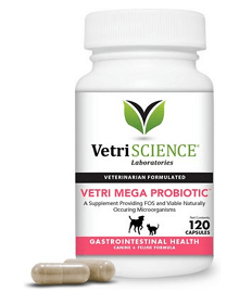 VetriScience Vetri-Mega Probiotic Digestive Health Dog & Cat Capsules