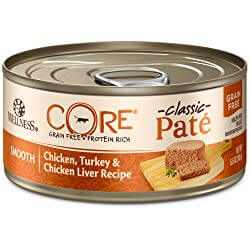 Wellness CORE Natural Grain Free Chicken Turkey & Chicken Liver Pate Canned Cat Food