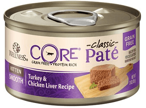 Wellness CORE Natural Grain Free Turkey & Chicken Liver Pate Canned Kitten Food