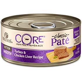 Wellness CORE Natural Grain Free Turkey & Chicken Liver Pate Canned Kitten Food