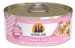 Weruva Nine Liver with Chicken & Chicken Liver in Gravy Grain-Free Canned Cat Food