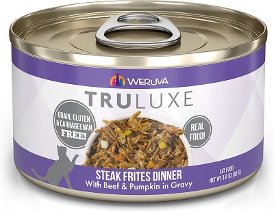 Weruva Truluxe Steak Frites with Beef & Pumpkin in Gravy Grain-Free Canned Food