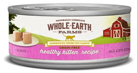 Whole Earth Farms Grain-Free Real Healthy Kitten Recipe Canned Cat Food