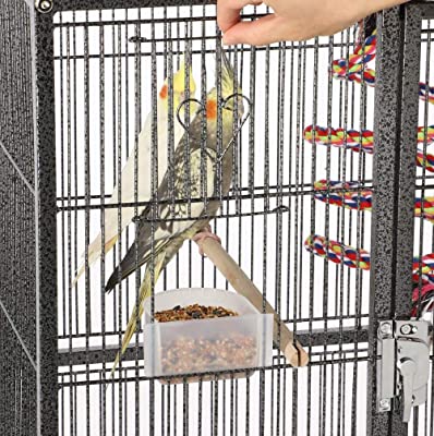YAHEETECH 69-Inch Extra Large Wrought Iron 3 Levels Small Animal Cage