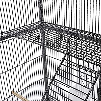 YAHEETECH 69-Inch Extra Large Wrought Iron 3 Levels Small Animal Cage