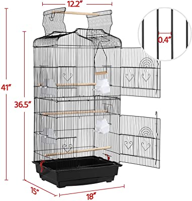 Yaheetech 36” Portable Hanging Medium Size Bird Cage