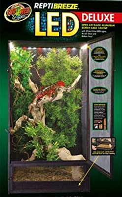 Zoo Med ReptiBreeze LED Deluxe Open Air Aluminum Screen Habitat