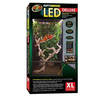 Zoo Med ReptiBreeze LED Deluxe Open Air Aluminum Screen Habitat