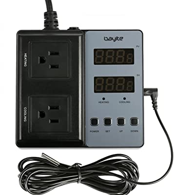 Bayite Temperature Controller BTC201 Pre-Wired Digital Outlet Thermostat