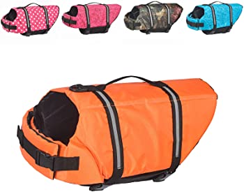 Doglay Dog Life Jacket with Reflective Stripes
