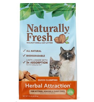 Naturally Fresh Herbal Attraction Scented Clumping Walnut Cat Litter