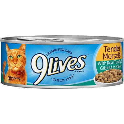 9Lives Tender Morsels with Real Turkey & Giblets in Sauce Canned Food