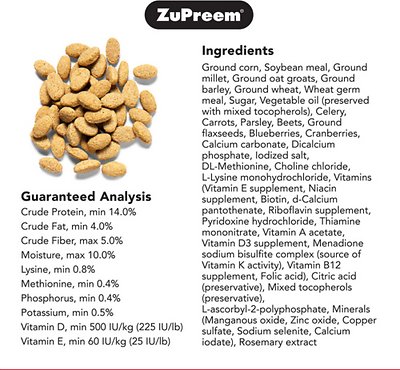 ZuPreem Natural Daily Parrot & Conure Bird Food