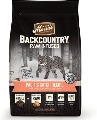 Merrick Backcountry Raw Infused Pacific Catch Recipe Grain-Free Dry Cat Food