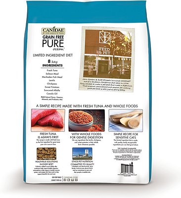 CANIDAE Grain-Free PURE Limited Ingredient Indoor Tuna Formula Dry Cat Food