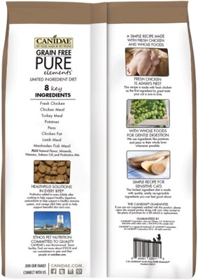CANIDAE Grain-Free PURE Limited Ingredient Chicken Recipe Dry Cat Food