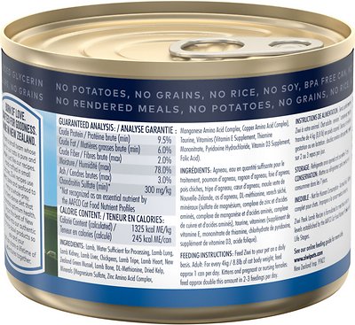 Ziwi Peak Lamb Recipe Canned Cat Food