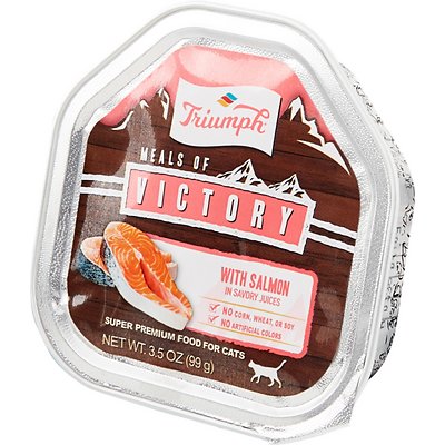 TRIUMPH Meals of Victory with Salmon Recipe Wet Cat Food Cups