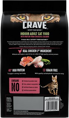 Crave with Protein from Chicken & Salmon Indoor Adult Grain-Free Dry Cat Food