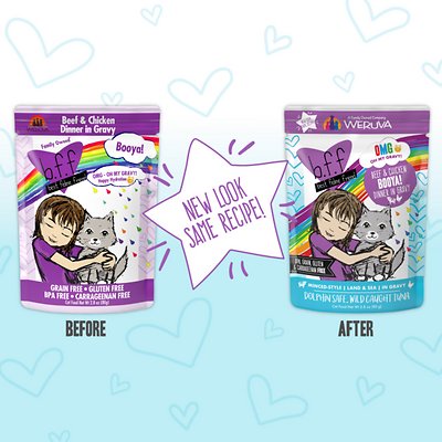 BFF OMG Booya! Beef & Chicken Dinner in Gravy Grain-Free Cat Food Pouches
