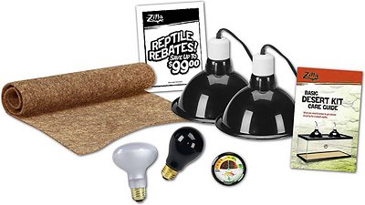 Zilla Desert Reptile Terrarium Starter Kit with Light and Heat