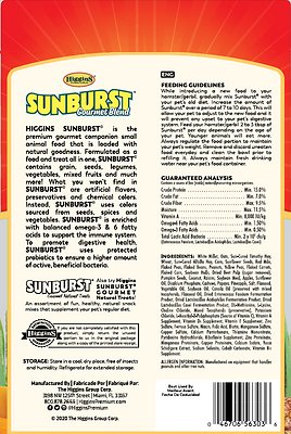 Higgins Sunburst Gourmet Blend Gerbil & Hamster Food