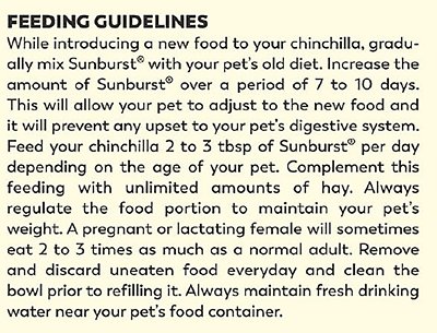 Higgins Sunburst Gourmet Blend Chinchilla Food