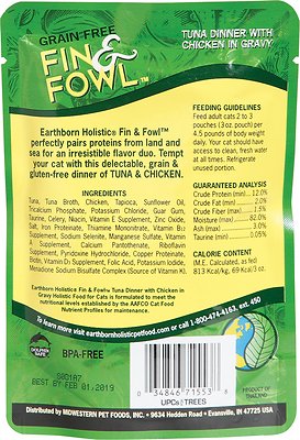 EARTHBORN Holistic Fin & Fowl Moist Food Pouch