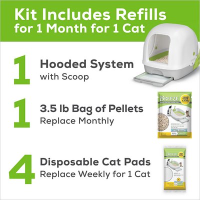 Tidy Cats Breeze Hooded Cat Litter Box System
