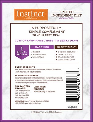 Instinct Limited Ingredient Diet Grain-Free Cuts & Gravy Real Rabbit Recipe