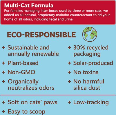 Naturally Fresh Multi-Cat Unscented Clumping Walnut Cat Litter