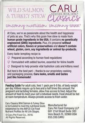Caru Classic Wild Salmon & Turkey Stew Grain-Free Wet Cat Food
