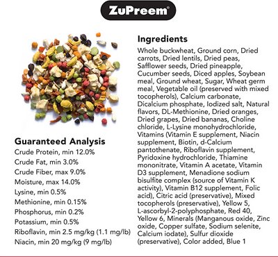 ZuPreem Pure Fun Enriching Variety Medium Bird Food