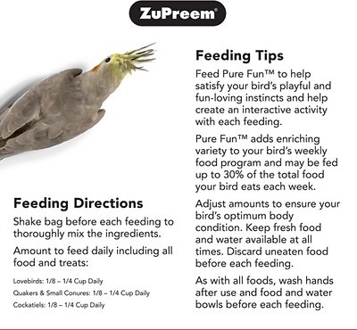 ZuPreem Pure Fun Enriching Variety Medium Bird Food