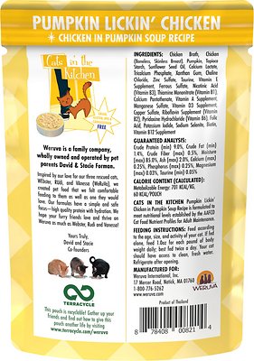 Weruva Cats in the Kitchen Pumpkin Lickin' Chicken in Pumpkin Soup Grain-Free Cat Food Pouches
