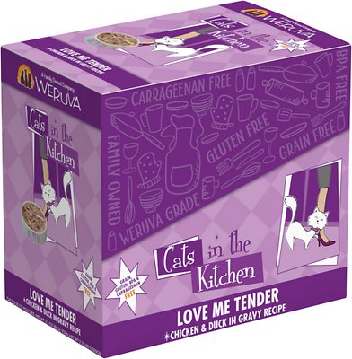Weruva Cats in the Kitchen Love Me Tender Chicken & Duck Recipe Grain-Free Cat Food Pouches