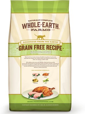 Whole Earth Farms Grain-Free Indoor Chicken & Turkey Adult Recipe Dry Cat Food