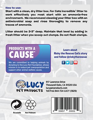 Lucy Pet Products Unscented Clumping Clay Cat Litter