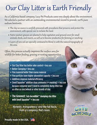 Lucy Pet Products Unscented Clumping Clay Cat Litter