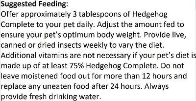 Exotic Nutrition Hedgehog Complete Hedgehog Food