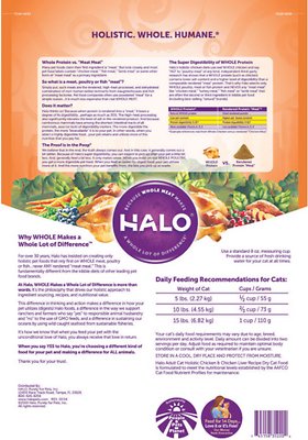 Halo Holistic Chicken & Chicken Liver Recipe Adult Dry Cat Food