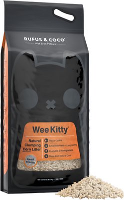 Rufus & Coco Wee Kitty Unscented Clumping Corn Cat Litter