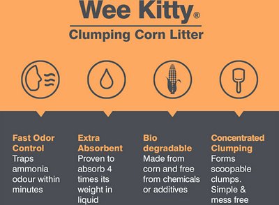 Rufus & Coco Wee Kitty Unscented Clumping Corn Cat Litter