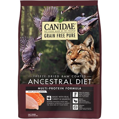 CANIDAE Grain Free PURE Ancestral Diet Raw Coated Dry Multi-Protein Formula with Real Turkey & Real Salmon