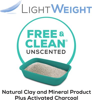 Tidy Cats Free & Clean Lightweight Unscented Clumping Clay Cat Litter