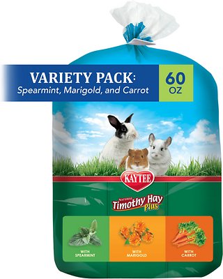 Kaytee Timothy Hay Plus Variety Pack Small Animal Food