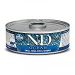 Farmina Natural & Delicious Ocean Feline Small Tuna, Cod & Shrimp Canned Cat Food