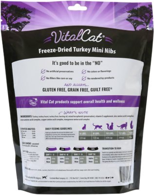 VITAL ESSENTIALS  Turkey Mini Nibs Freeze-Dried Cat Food