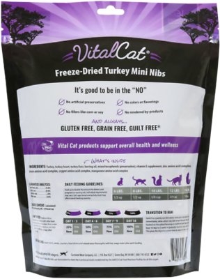 VITAL ESSENTIALS Turkey Mini Nibs Freeze-Dried Cat Food